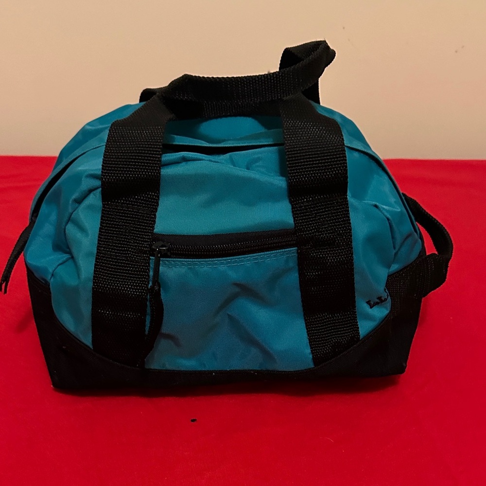 L.L. Bean Teal/Green and Black Duffle - Vintage - Size Small
